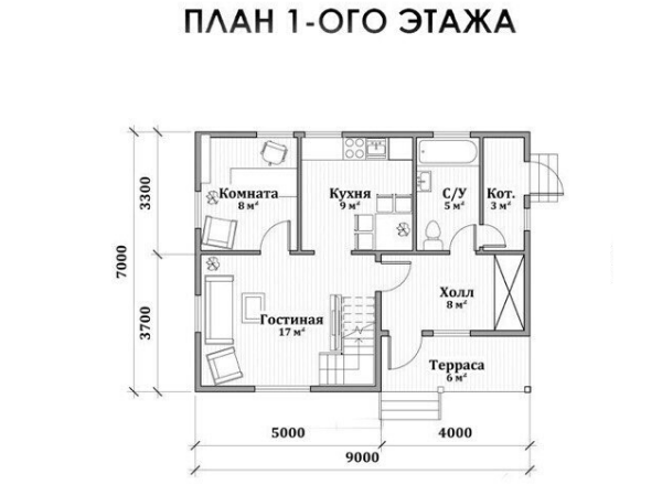 Строительство коттеджей в Волгограде под ключ проект 126 м2 проекты и цены
